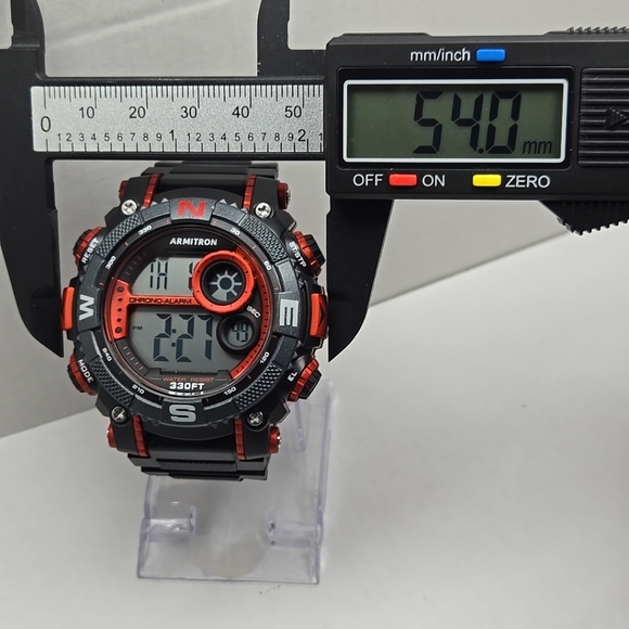 Mens Armitron Sport Digital Chronograph Watch Works Month Day Date Alarm - Picture 4 of 10